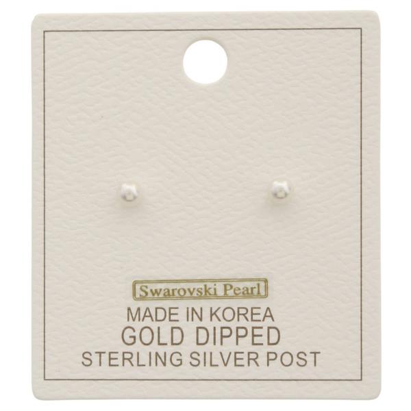 SWAROVSKI PEARL BEAD GOLD DIPPED EARRING