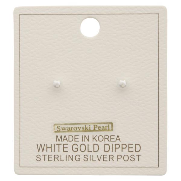 SWAROVSKI PEARL BEAD GOLD DIPPED EARRING
