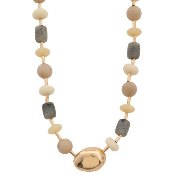 MIXED BEAD STATION NECKLACE