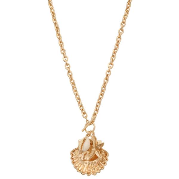 SEASHELL SEA LIFE CHARM PENDANT NECKLACE