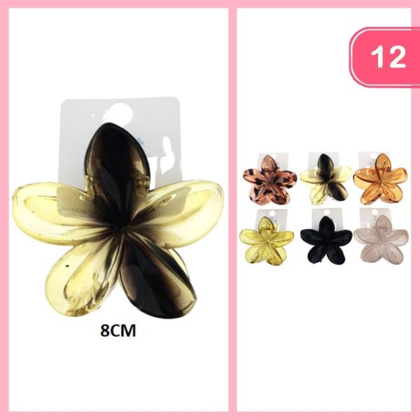 FLOWER HAIR CLAW CLIP (12 UNITS)