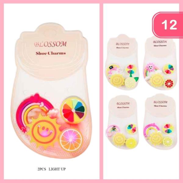 2PC LIGHT UP SHOE CHARMS (12 UNITS)