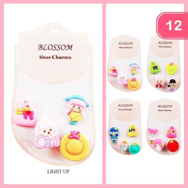 LIGHT UP SHOE CHARMS (12 UNITS)