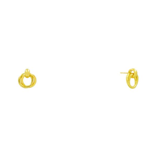 DAINTY DOUBLE CIRCLE EARRING