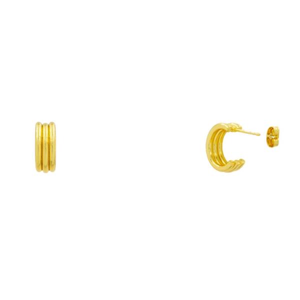 TRIPLE MINI HOOP EARRING