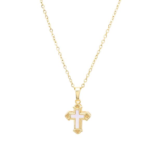 CROSS CHARM METAL NECKLACE
