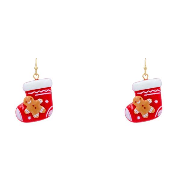 CHRISTMAS STOCKING EARRING