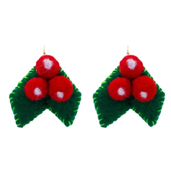 CHRISTMAS FELT EARRING