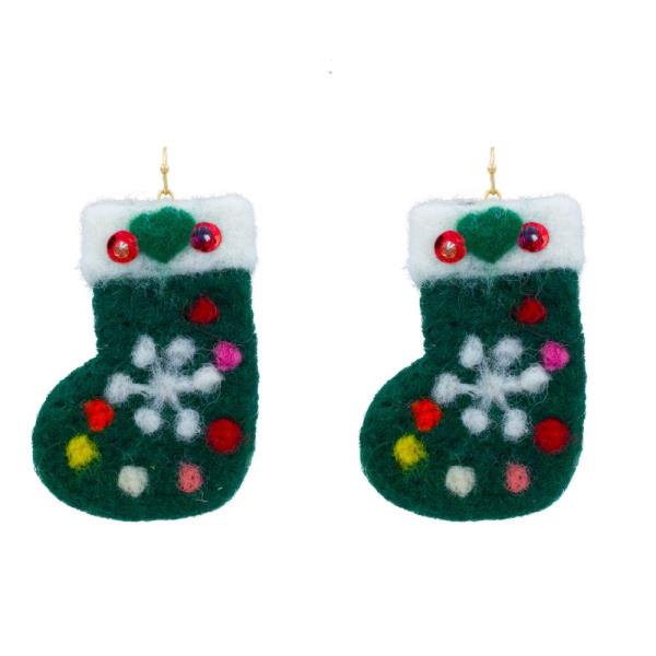 CHRISTMAS FELT EARRING