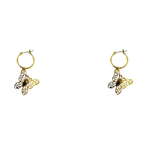 BUTTERFLY HOOP EARRING
