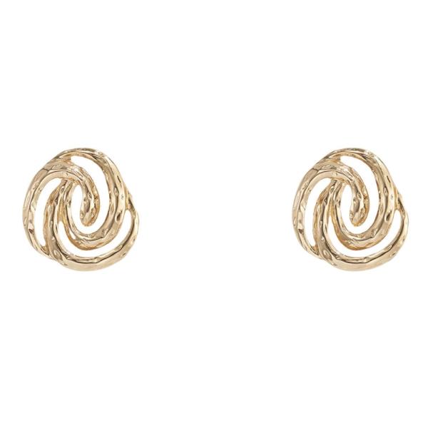 SWIRL ROUND METAL EARRING