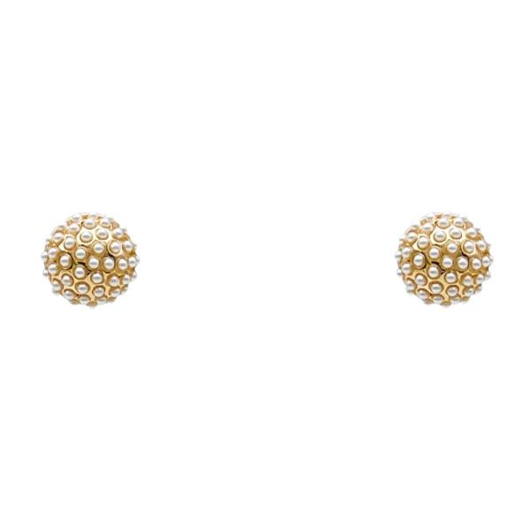 PEARL BEAD ROUND EARRING