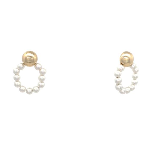 PEARL BEAD ROUND EARRING