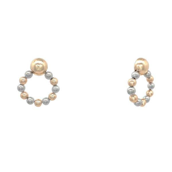 PEARL BEAD ROUND EARRING