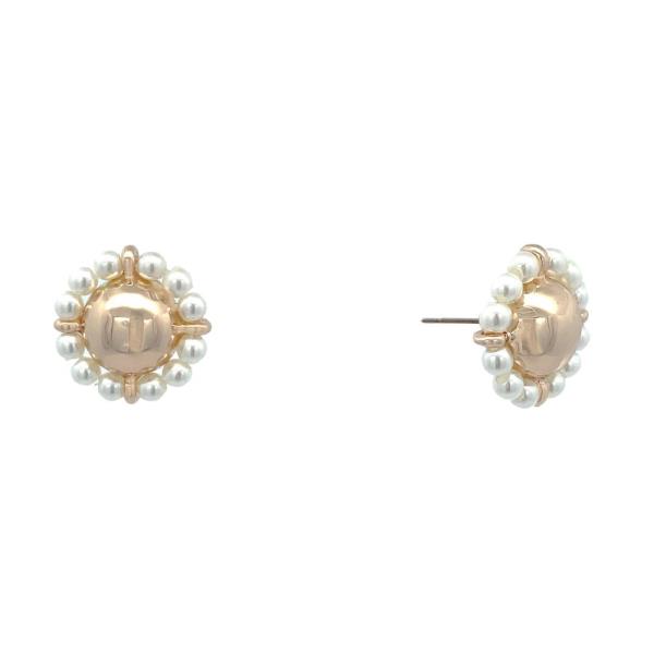 TWO TONE PEARL BEAD EARRING