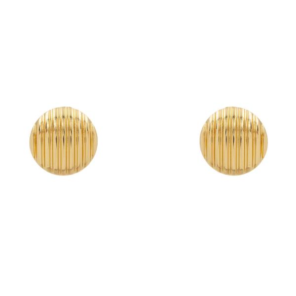 LINED ROUND METAL EARRING
