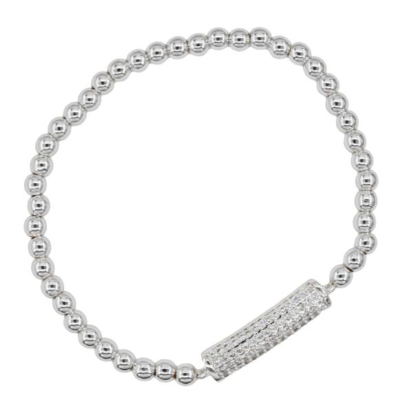 RHINESTONE BAR BALL BEAD BRACELET