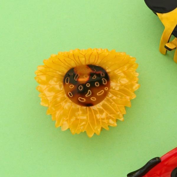 SUNFLOWER HAIR CLAW JAW CLIP