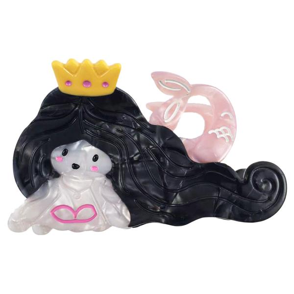 BLACK MERMAID HAIR CLAW JAW CLIP 1 PC