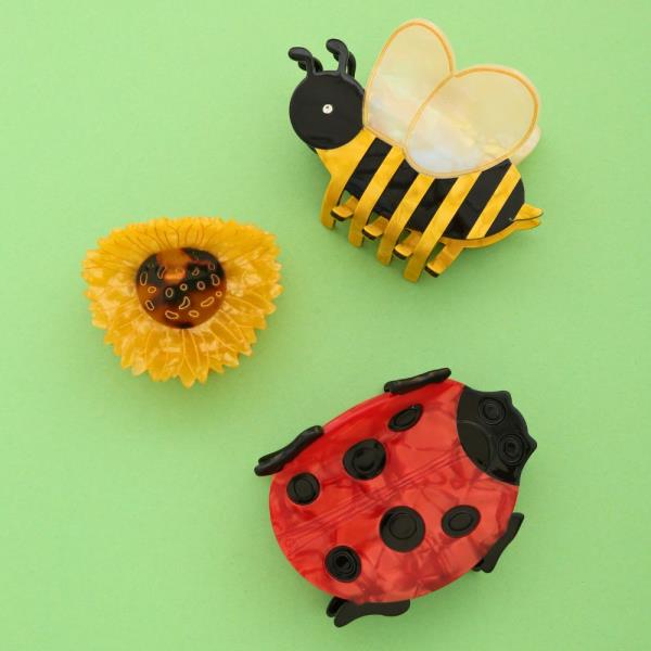 LADYBUG HAIR CLAW JAW CLIP 1 PC