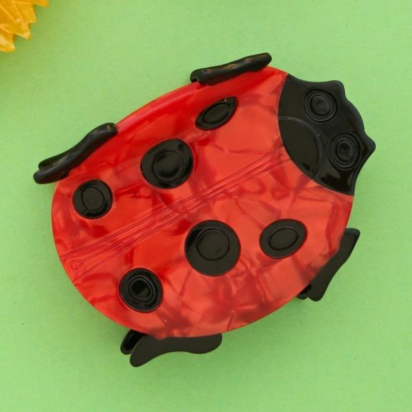 LADYBUG HAIR CLAW JAW CLIP 1 PC