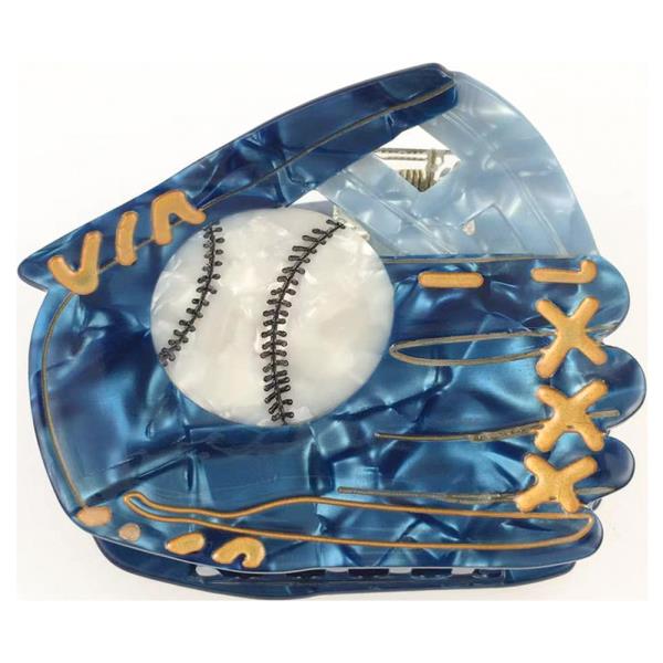 BASEBALL GLOVES HAIR CLAW JAW CLIP