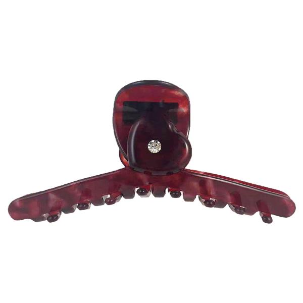 HEART RHINESTONE HAIR CLAW JAW CLIP