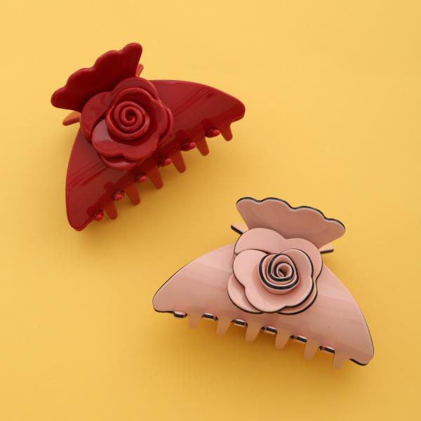 ROSE HAIR CLAW JAW CLIP