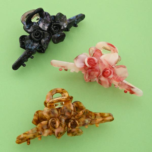FLOWER HAIR CLAW JAW CLIP
