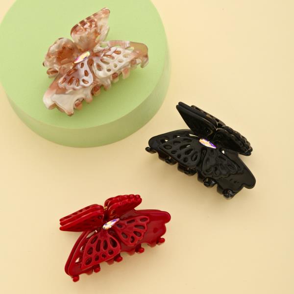 BUTTERFLY HAIR CLAW JAW CLIP