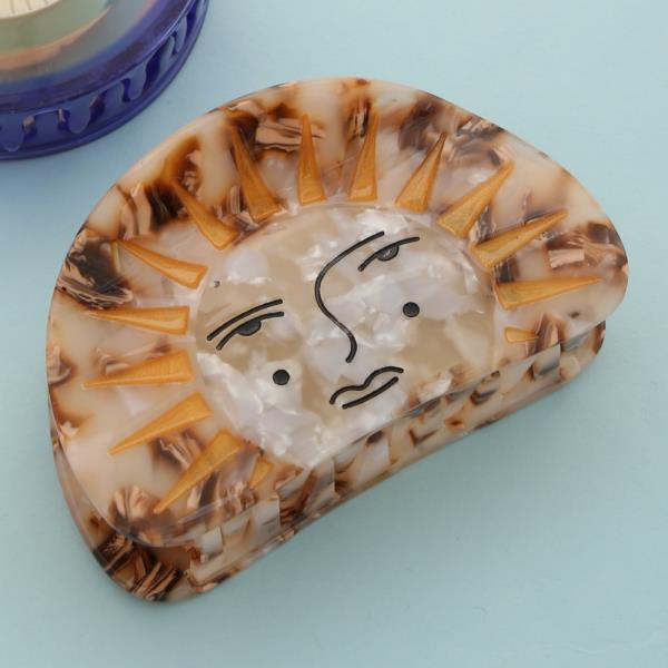 SUN FACE HAIR CLAW JAW CLIP