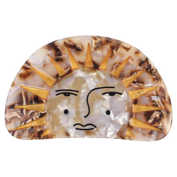 SUN FACE HAIR CLAW JAW CLIP