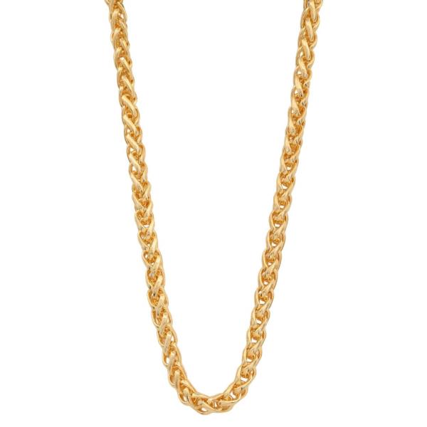 SODAJO WHEAT LINK GOLD DIPPED NECKLACE
