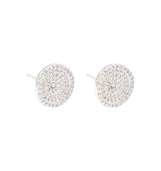 ROUND CRYSTAL EARRING