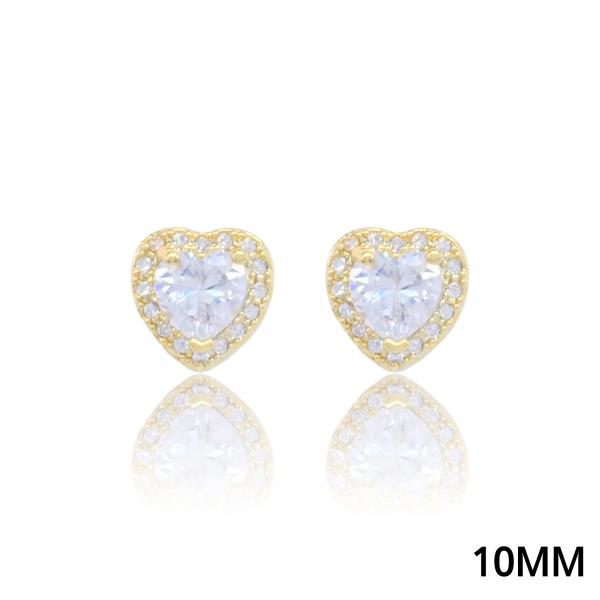 HEART SHAPE CRYSTAL EARRING