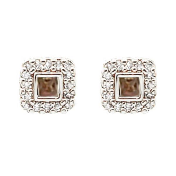 SQUARE RHINESTONE STUD EARRING