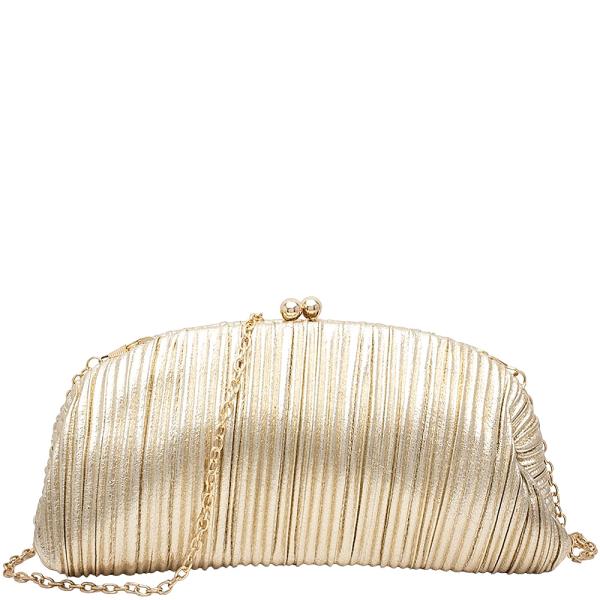 MODERN PLEATED DESIGN CLUTCH CROSSBODY BAG