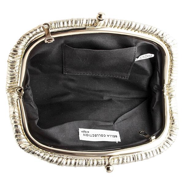 MODERN PLEATED DESIGN CLUTCH CROSSBODY BAG