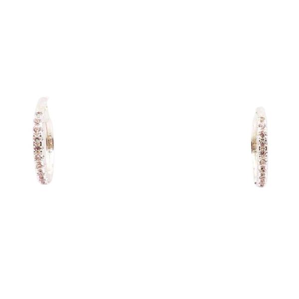18K BRASS CZ PAVE HOOP EARRINGS