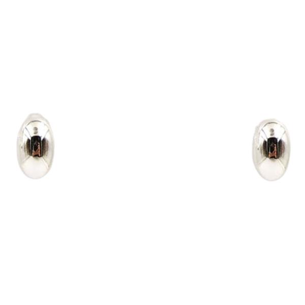 18K BRASS CLEAN OVAL STUD EARRING
