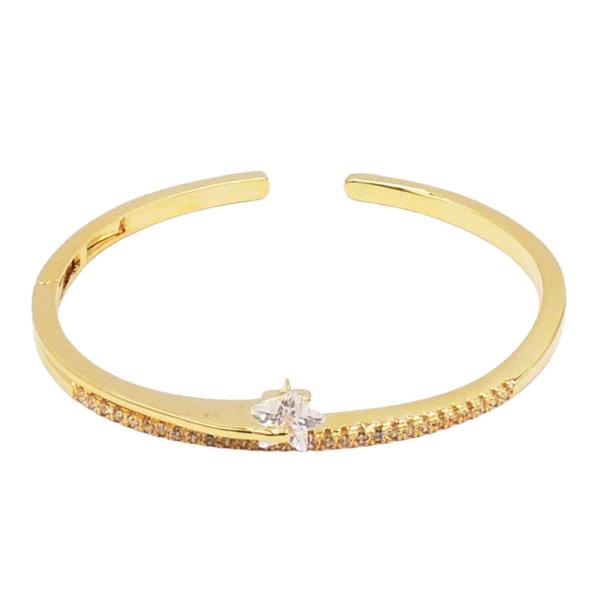 18K CZ PAVE LINE CUFF BRACELET