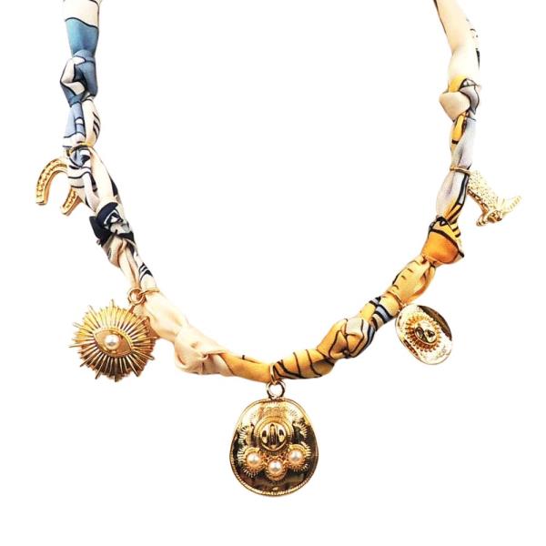 FABRIC WESTERN CHARM NECKLACE