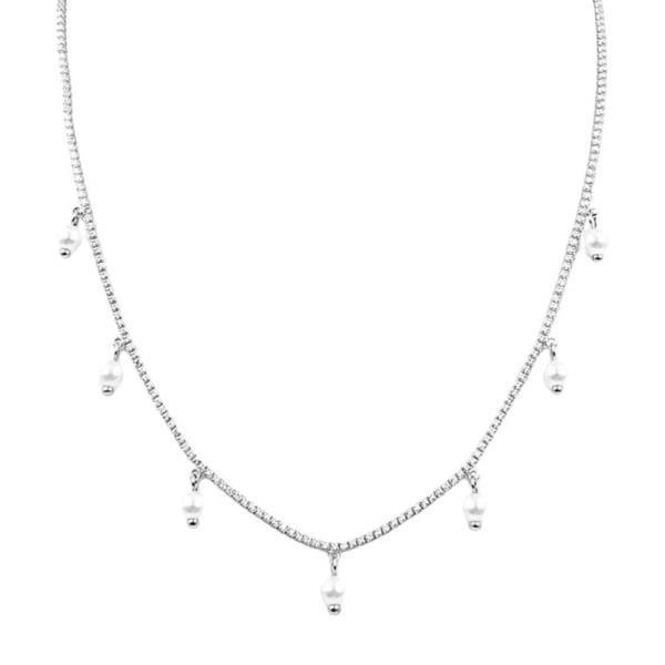 PEARL CHARM STATION NECKLACE