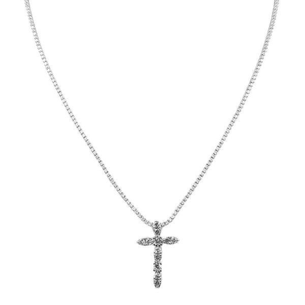 CZ CROSS PENDANT NECKLACE