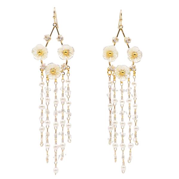 ACRYLIC FLOWER CHANDELIER EARRING