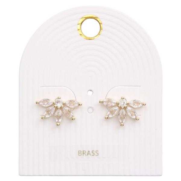 HALF FLOWER METAL EARRING