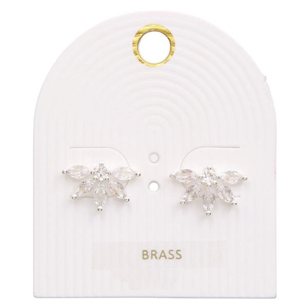 HALF FLOWER METAL EARRING