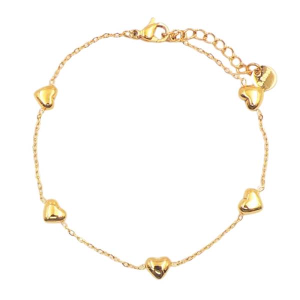 HEART STATION CHAIN BRACELET