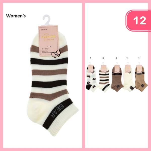 BEAR ANKLE SOCKS (12 UNITS)
