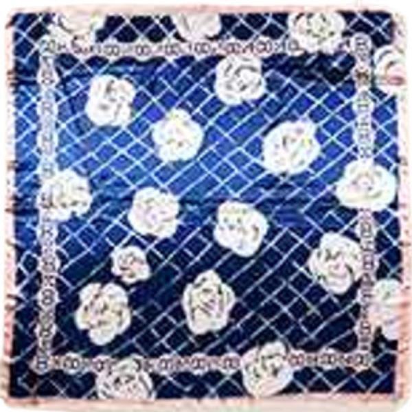 FLOWER PATTERN BANDANA SQUARE NECK SCARF